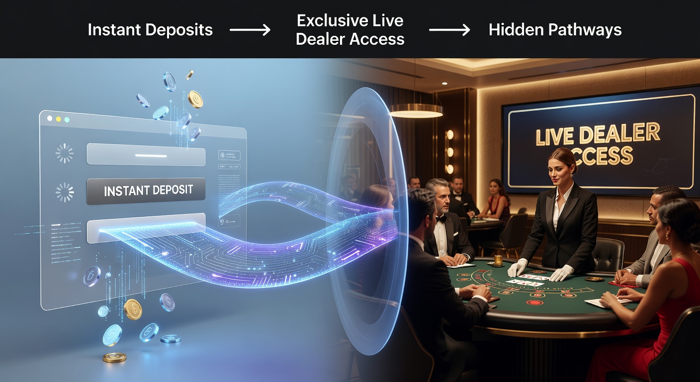 Darstellung von Transaktionsflüssen in Online-Glücksspielplattformen mit Fokus auf Einzahlungsgeschwindigkeit und Live-Dealer-Zugang