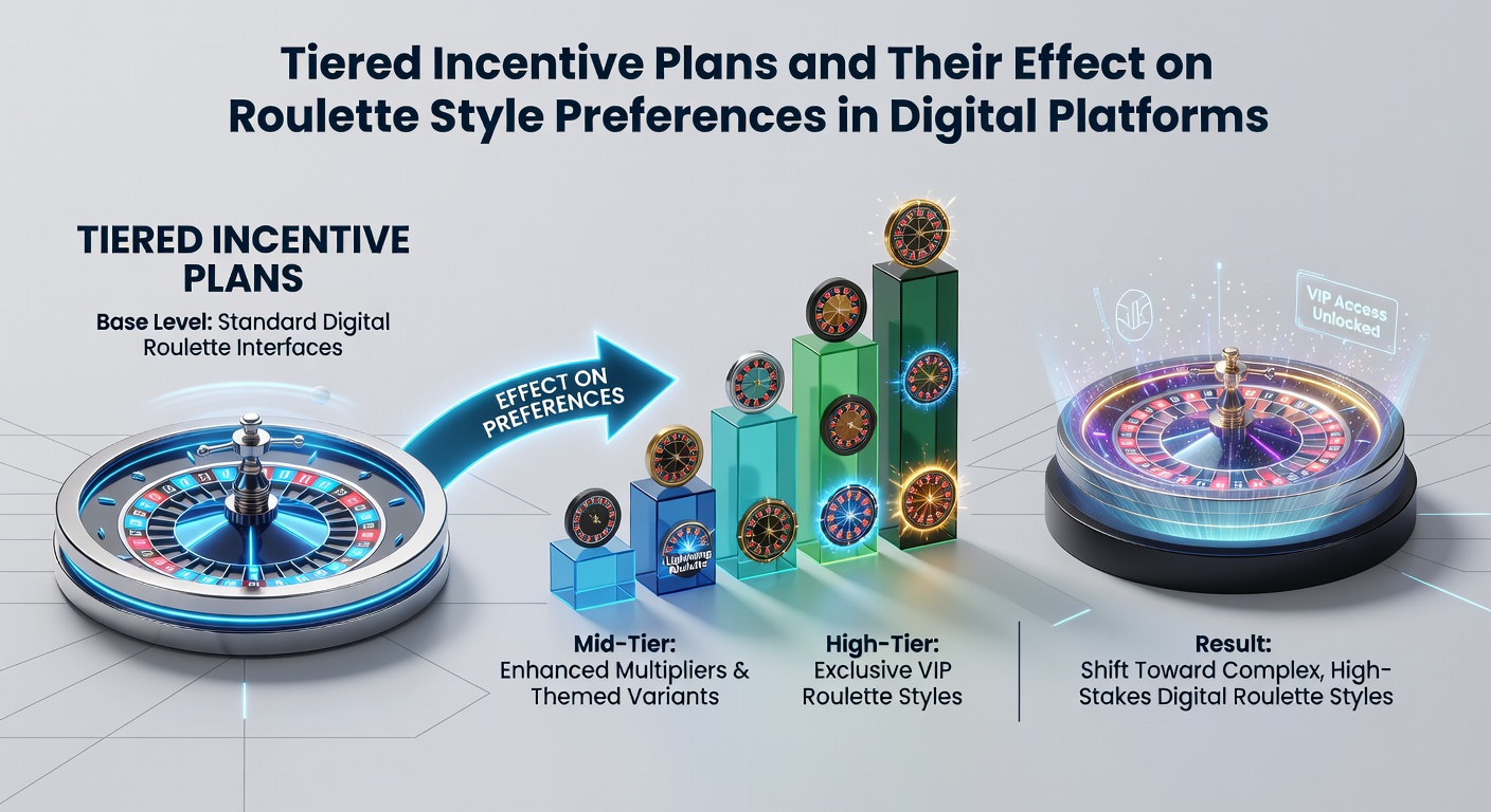 Darstellung gestaffelter Incentive-Pläne und Roulette-Varianten auf digitalen Plattformen